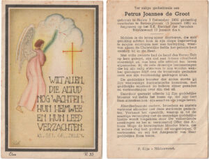 Bidprentje Petrus Joannes de Groot (1930-1950)