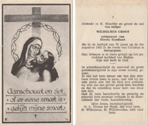Bidprentje Wilhelmus Groot (1887-1963)